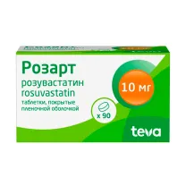 Розарт таблетки покрыт. п/о 10мг, №90