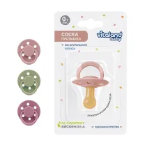 Vitaland baby  соска-пустышка латексная, (0+), цвет в ассортименте