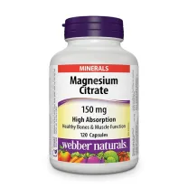 Webber Naturals Магний цитрат капсулы 150мг, №120