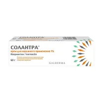 Солантра  крем д/наружн. прим., 1%, 60г
