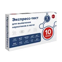Экспресс-тест для выявления 10 видов наркотиков в моче, №1