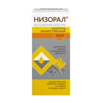 Низорал  шампунь лекарственный от перхоти, 2%, 120мл