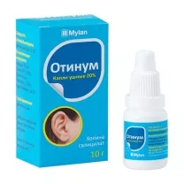Отинум капли ушные 20%, 10г
