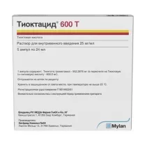 Тиоктацид Т раствор д/инъекций 600мг/24мл, №5