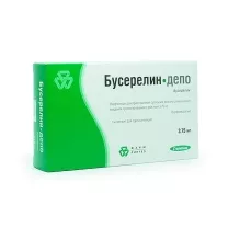 Бусерелин-Депо лиофилизат д/пригот.сусп. д/инъекций 3,75мг, №1+растворитель, шприц, игла