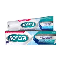 Корега крем для фиксации зубных протезов нейтральный вкус, 40г