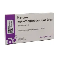 Натрия аденозинтрифосфат-Виал раствор д/в/в введ. 10мг/мл, 1мл №10