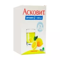 Витамин С Асковит  таблетки шипучие Лимон 1000мг, №10