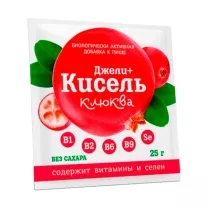 Кисель без сахара клюква 25г