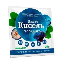 Кисель без сахара черника, 25г