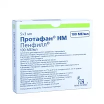 Протафан НМ пенфилл суспензия д/п/к введ. 100МЕ/мл, 3мл №5